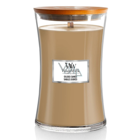 WoodWick Gilded Sands - Scented Candle with Wooden Wick and Lid Glass Large 609 g