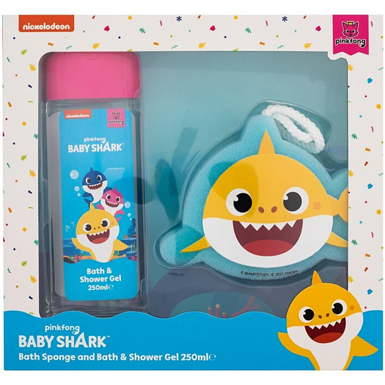 Pinkfong Baby Shark Kids Shower Gel and Foam + Sponge 250 ml