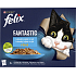 Felix Fantastic pouches for cats with salmon, plaice, tuna and cod, 12 × 85 g
