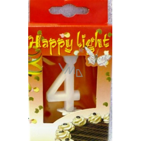 Happy light Cake candle number 4 in a box