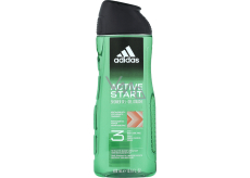 Adidas 3 Active Start shower gel for body and hair for men 400 ml