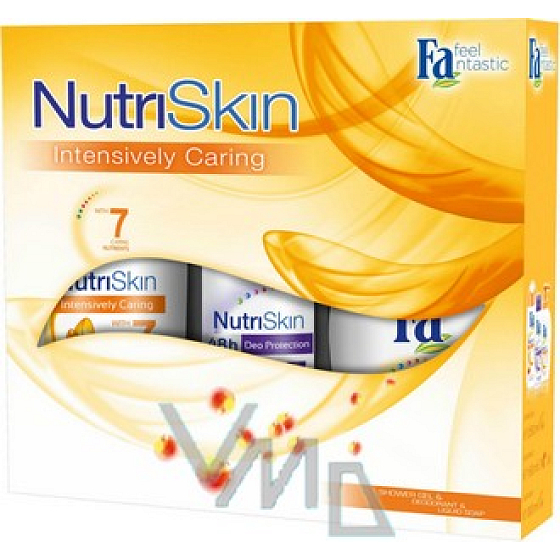 Fa NutriSkin Intensive Care shower gel 250 ml + deodorant spray 150 ml + soap 300 ml, cosmetic set