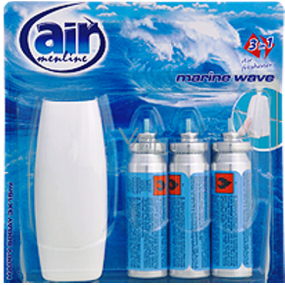 Air Menline Marine Wave Happy Air Freshener Spray + Refills 3 x 15 ml