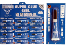 Samson Super Glue gel instant adhesive blue 12 x 3 g