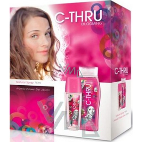 C-Thru Blooming perfumed deodorant glass for women 75 ml + shower gel 250 ml, cosmetic set