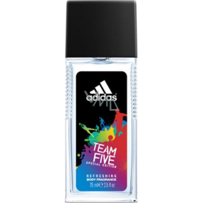 Adidas Team Five perfumed deodorant glass for men 75 ml