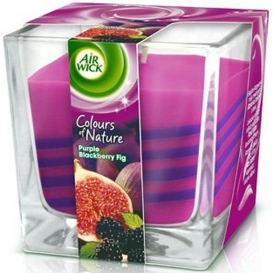 Air Wick Colors of Nature Purple figs scented candle in glass 180 g
