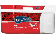 Big Soft Red Toilet Paper White 200 shreds 3 ply 10 pcs