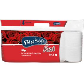Big Soft Red Toilet Paper White 200 shreds 3 ply 10 pcs
