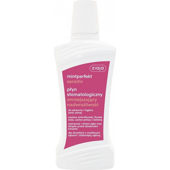 Ziaja Mintperfekt Sensitiv mouthwash reducing tooth hypersensitivity 500 ml