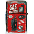 Bohemia Gifts Retro metal petrol lighter with Gas Station print 5.5 x 3.5 x 1.2 cm