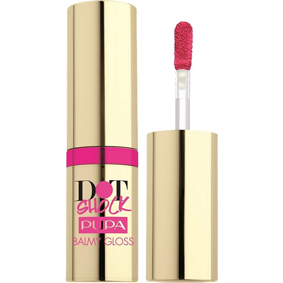 Pupa Dot Shock Balmy Gloss lip gloss with balm effect 003 Glam Red 6.5 ml