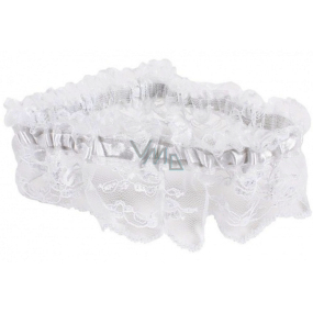 Albi Wedding Garter - White plain