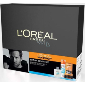 Loreal Paris Men Expert Hydra Sensitive aftershave for sensitive skin 100 ml + shaving foam 200 ml + Energetic shower gel 300 ml, cosmetic set