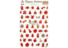 Arch Holographic decorative Christmas stickers different motives red