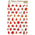 Arch Holographic decorative Christmas stickers different motives red