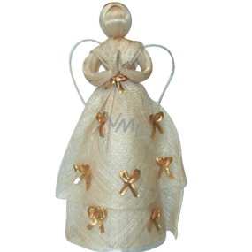 Angel with gold bows on skirt 30 cm