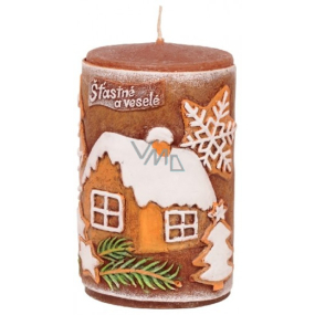 Candles Christmas gingerbread scented candle cylinder 60 x 100 mm