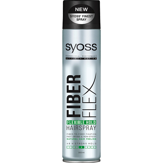 Syoss Fiberflex Flexible Hold 48h strong fixation hairspray 300 ml