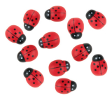 Wooden ladybug 1.6 cm 12 pieces