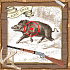 Bohemia Gifts Decorative painting for hanging Target boar 30 x 30 cm