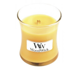WoodWick Seaside Mimosa - Mimosa on the coast scented candle with wooden wick and lid glass small 85 g