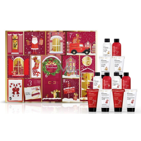 Baylis & Harding Red collection Advent calendar 12 day calendar for the first days of December - 12 surprises in the scents Sugar log, Peppermint lollipop, Vanilla icing, cosmetic set