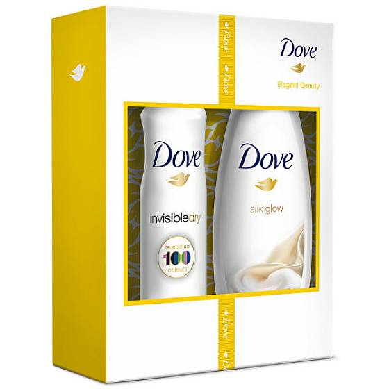 Dove Silk Glow Nourishing Shower Gel 250 ml + Invisible Dry antiperspirant spray 150 ml