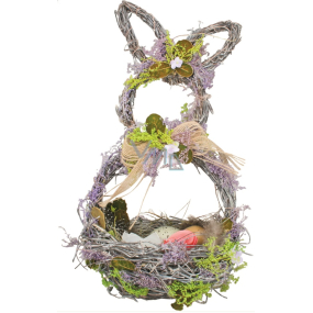Wicker basket with lavender, hare shape 29 cm