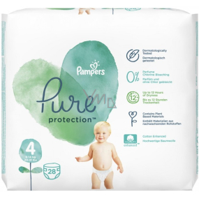 Pampers Pure Protection size 4, from 9-14 kg diaper panties 28 pieces