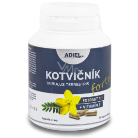 Adiel Kotvičník zemního Forte with vitamin E acts on the levels of sex hormones, supports sperm production dietary supplement 90 capsules
