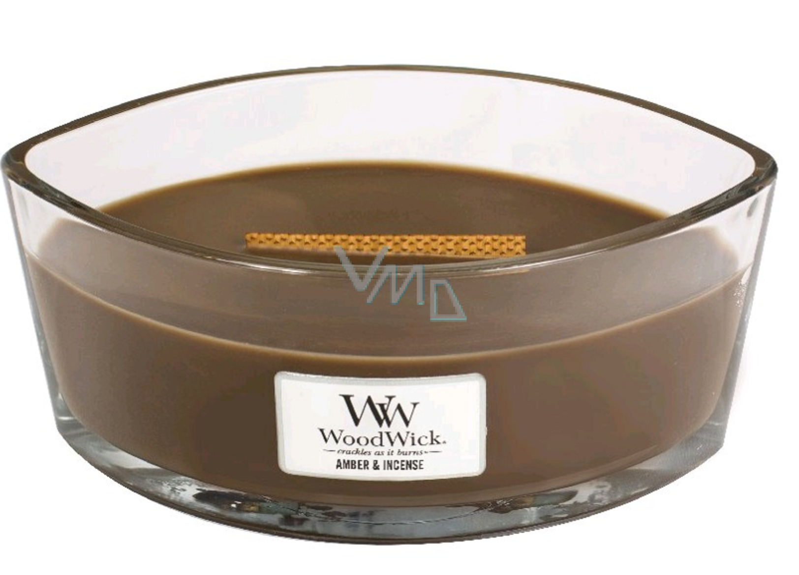 WoodWick Amber & Incense Ambergris and incense scented candle with