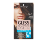 Schwarzkopf Gliss Color Hair Dye 4-0 Naturally Dark Brown 2 x 60 ml