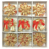 Straw decorations in a box approximately 6 cm 30 pieces
