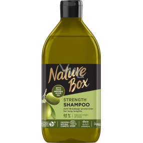 Nature Box Olive Oil protective shampoo against hair breakage with 100% cold pressed olive oil, suitable for vegans 385 ml