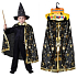 Rappa Halloween Costume magic cloak black for children, length 75 cm