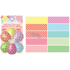 Shrink wrap for Easter eggs with dots 10 pieces + 10 stands