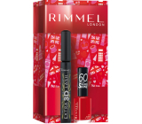 Rimmel London Extra 3D Lash mascara 003 Extreme Black 8 ml + 60 Seconds Super Shine Nail Polish 315 Queen Of Tarts 8 ml, cosmetic set for women