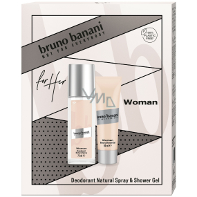 Bruno Banani Woman perfumed deodorant glass 75 ml + shower gel 50 ml, cosmetic set for women