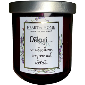 Heart & Home Sweet Cherry Soy Scented Candle with Thank You 110 g