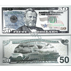 Talisman silver plated 50 USD dollar note