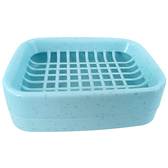 Double plastic soap dish 12 x 9 cm