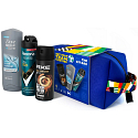 Rexona Euro 2024 Advanced Protection Sport Cool antiperspirant spray 150 ml + Axe Dark Temptation deodorant spray 150 ml + Dove Men +Care Clean Comfort Shower Gel 250 ml + men's case, gift set for men