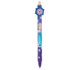Colorino Rubberized pen Frozen Snowflake white, blue refill 0,5 mm