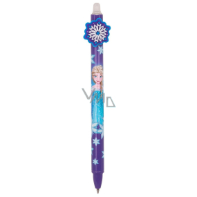 Colorino Rubberized pen Frozen Snowflake white, blue refill 0,5 mm