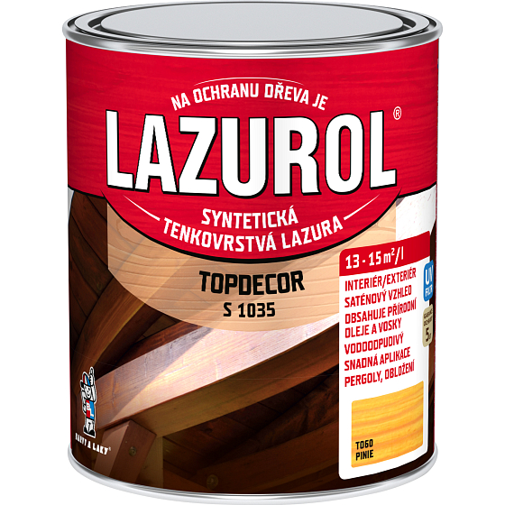 Lazurol Topdecor S1035 thin-layer wood stain T060 pine, 750 ml