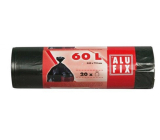 Alufix Trash bags black, 10 µ, 60 liters, 64 x71 cm, 20 pieces