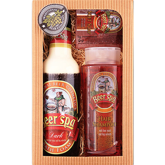 Bohemia Gifts Beer Spa hair shampoo 250 ml + bath foam 500 ml + toilet soap 70 g, cosmetic set