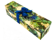 Angel Folding gift box with ribbon for a bottle of grapes 34 x 9.5 x 9.5 cm 1 piece