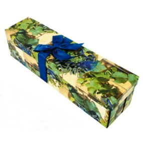 Angel Folding gift box with ribbon for a bottle of grapes 34 x 9.5 x 9.5 cm 1 piece